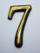Цифра дверного номера  "7"  золото самоклеющ h=5 см.(3000/150)
