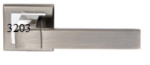 Ручки дверные раздельные CB302-08 AB/CP (бронза/хром) квадратное основание (тех коробка)
