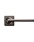Ручки дверные раздельные TEFF K-10 MBN/CP  мат.черн.никель/хром квадратное осн.