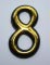Цифра дверного номера "8" золото самоклеющ h=5 см.(3000/100)